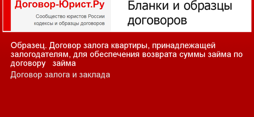 Ст. 335 ГК РФ. Залогодатель