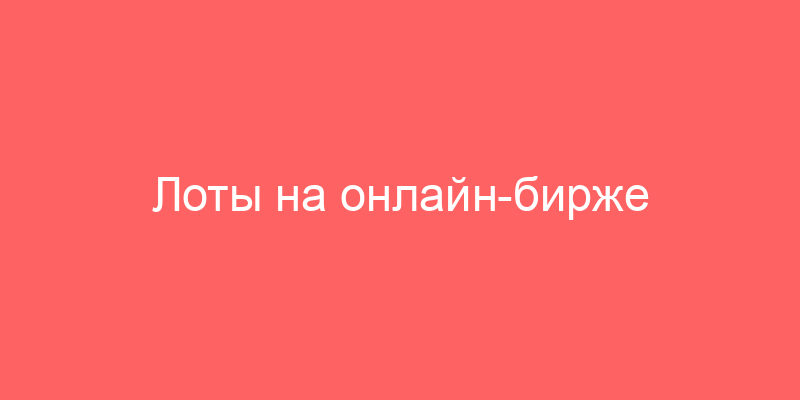 Лоты на онлайн-бирже должников бесплатно