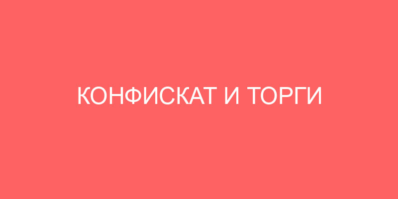 КОНФИСКАТ И ТОРГИ