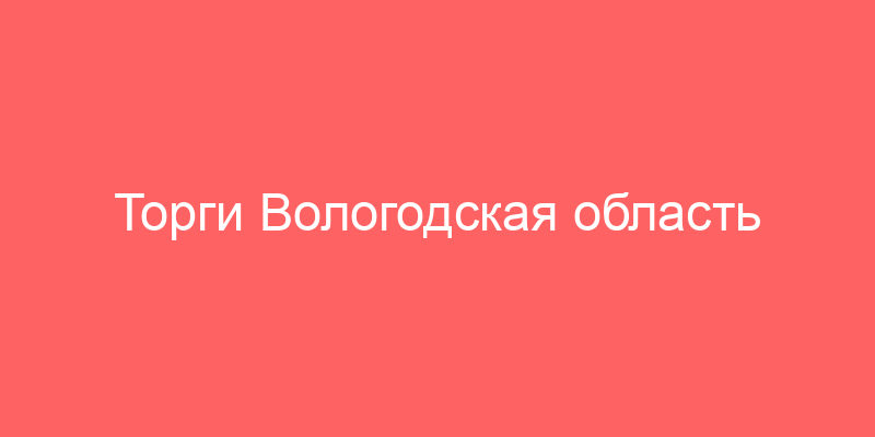 Торги Вологодская область